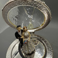 Enamel on Metal Cut Crystal Jeweled Egg Shaped Music Box – Bride & Groom Gift
