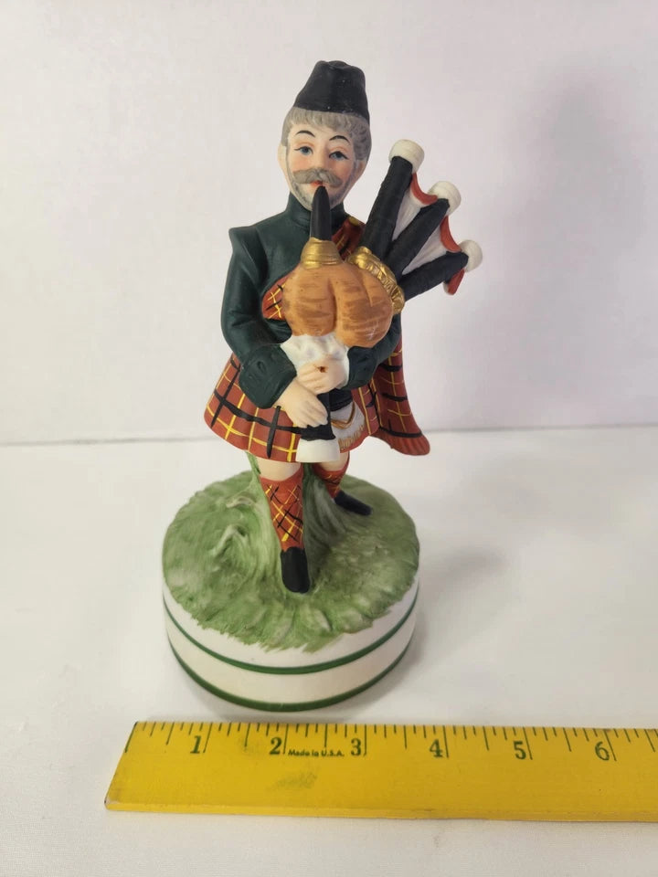 Vintage Scottish Bagpiper Music Box – Amazing Grace, Made in Japan