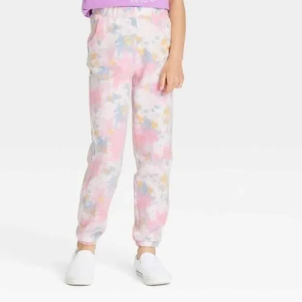 Cat & Jack Heavy Fleece Tie-Dye Pants with Pockets — NWT