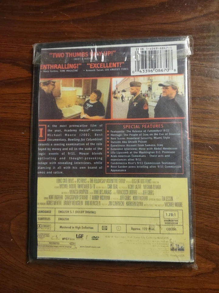 Fahrenheit 9/11 (DVD, 2004) Preowned