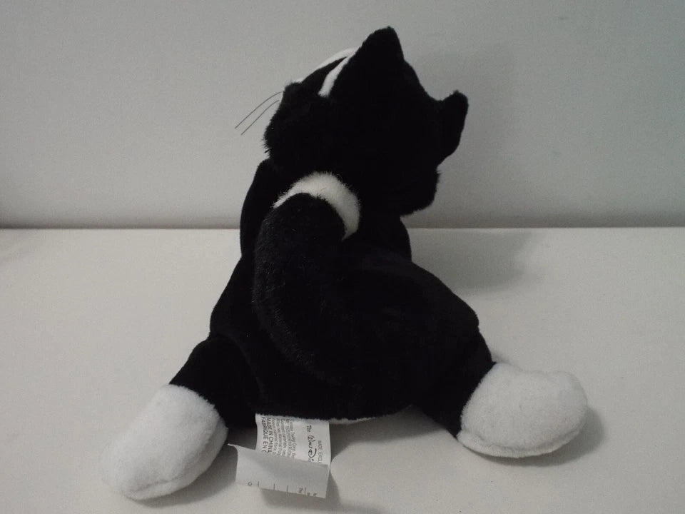 VTG Pinocchio "Figaro The Cat" Tuxedo Kitten 7" Beanie Plush Preowned