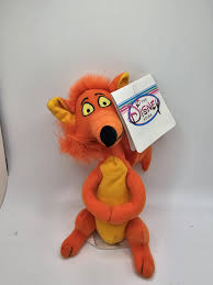 Vintage 1990s Disney Store Mary Poppins Orange Fox Mini Bean Bag Plush with Store Tag