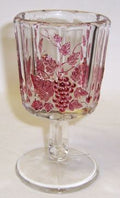 Westmoreland Paneled Grape Ruby Flash Water Goblet 5¾"