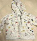 Carter's Baby Girl Gray Animal & Floral Zip-Up Hoodie