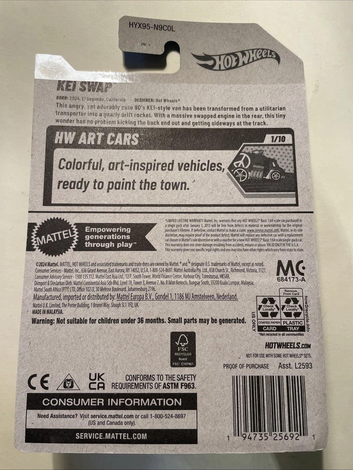 2025 Hot Wheels Pink Kei Swap Art Cars 1/10 HW #11