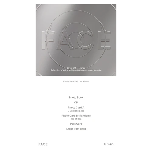 Jimin (BTS) – FACE | 1st Solo Debut Album CD | New