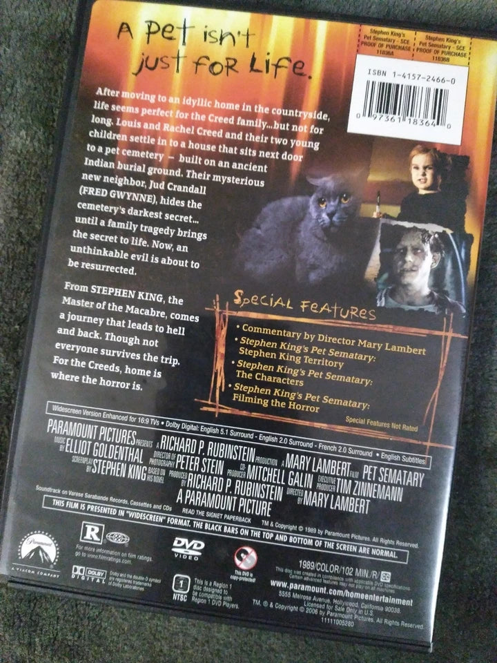 Pet Sematary (DVD, 1989) Special Edition