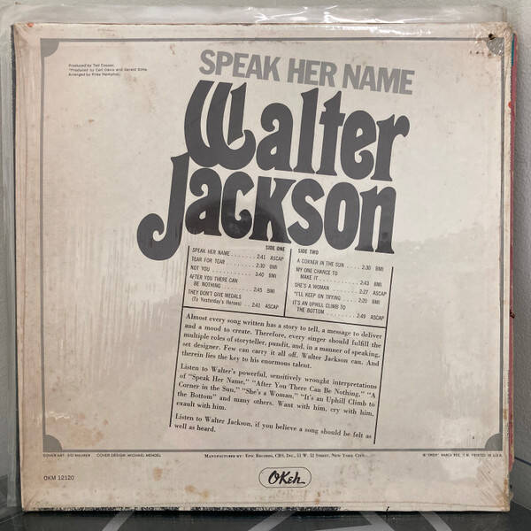 Walter Jackson — Speak Her Name LP (Okeh, 1966)
