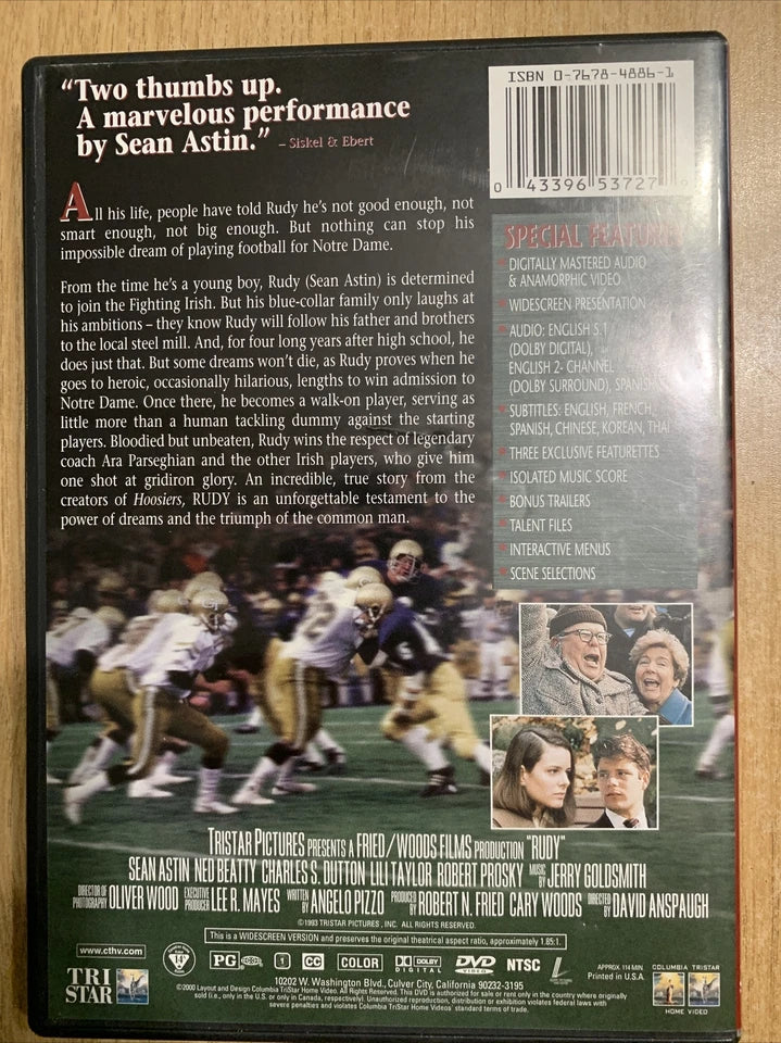 Rudy DVD — Special Edition (2000)