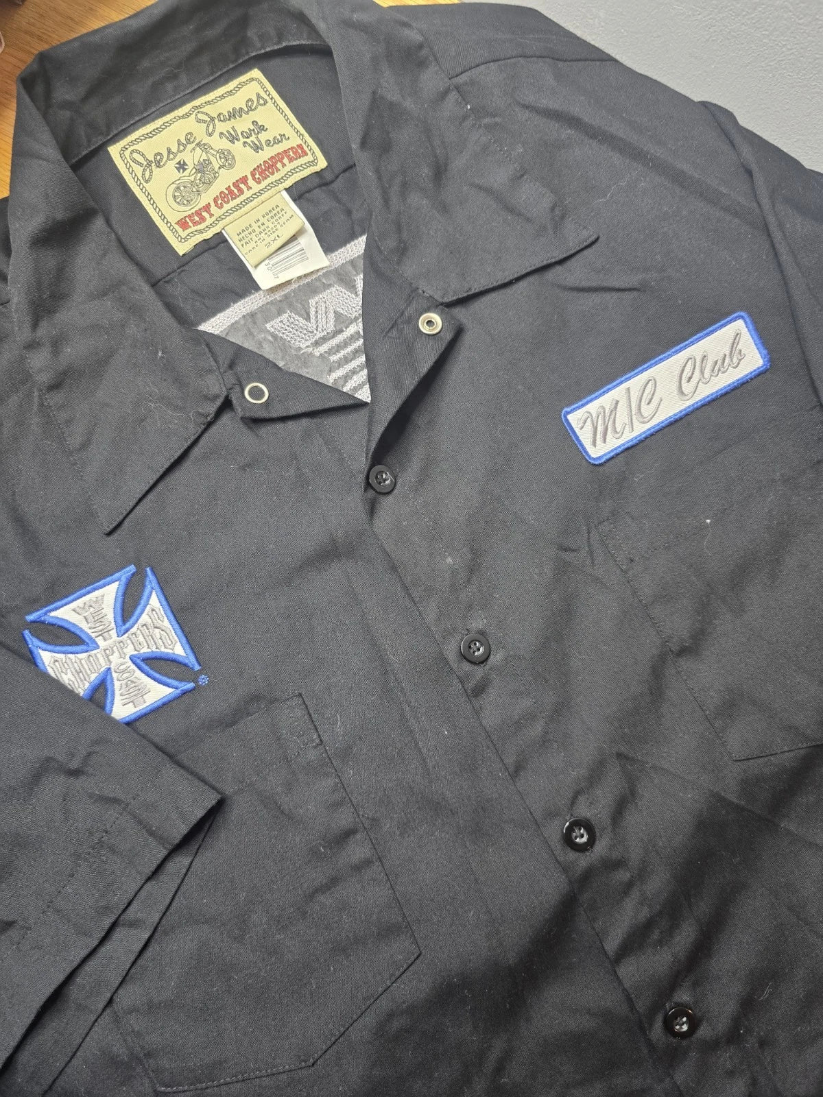 Vintage West Coast Choppers Jesse James M/C Club Work Shirt | Size 2XL