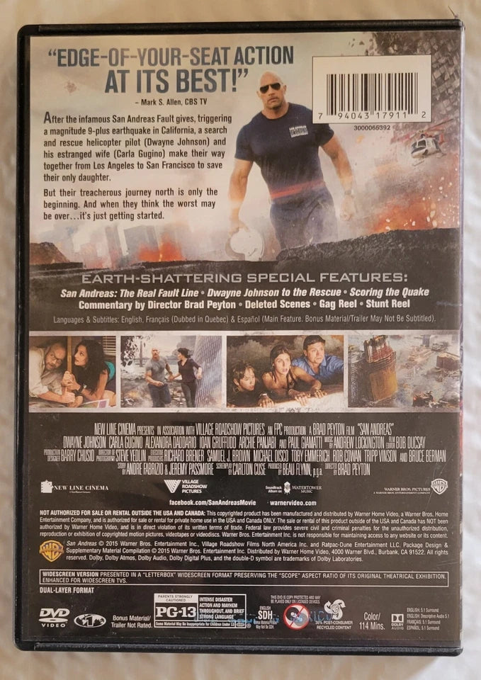 San Andreas DVD — Dwayne Johnson