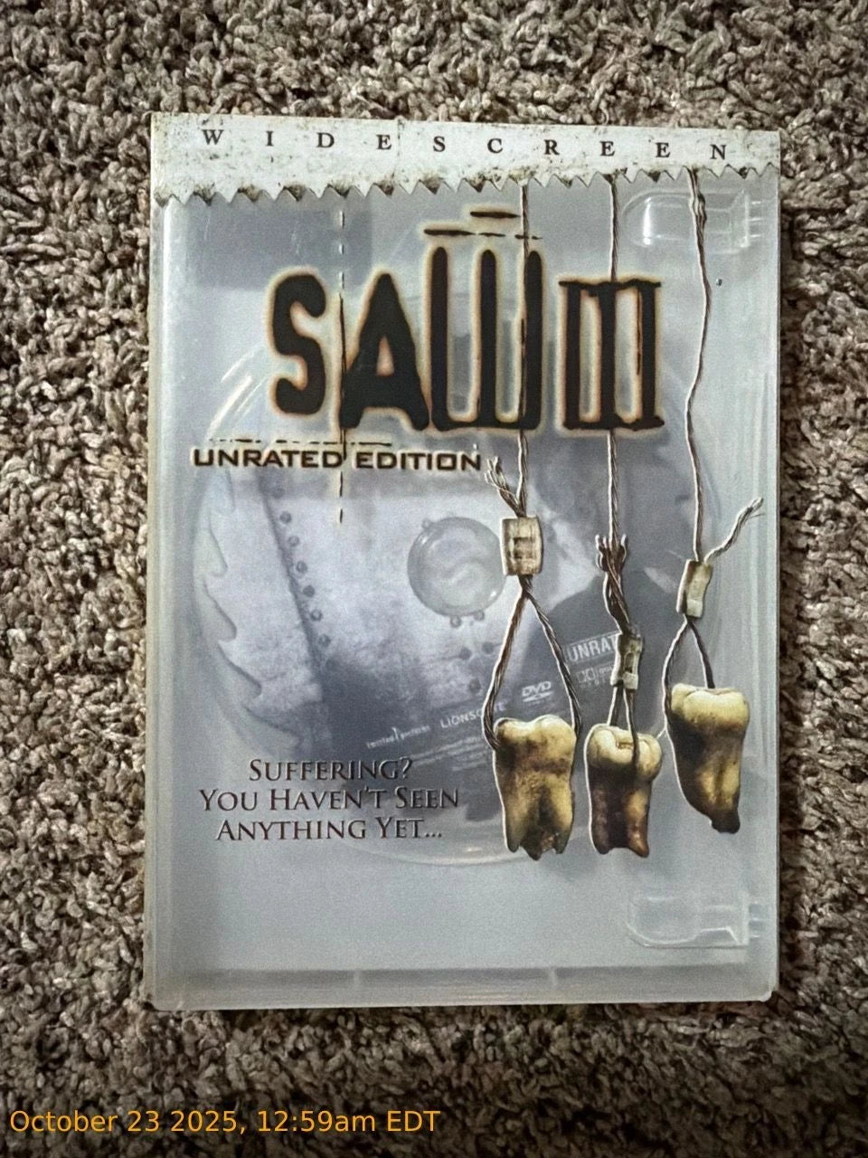 Saw III (DVD, 2007) Unrated Widescreen Edition