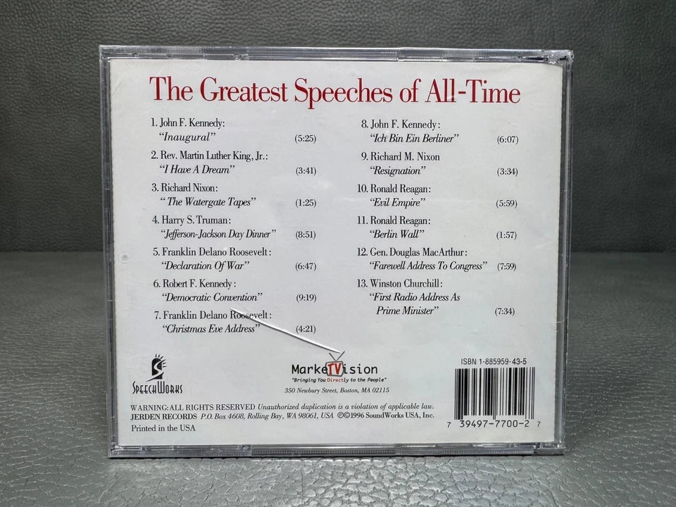The Greatest Speeches of All Time CD (Preowned)