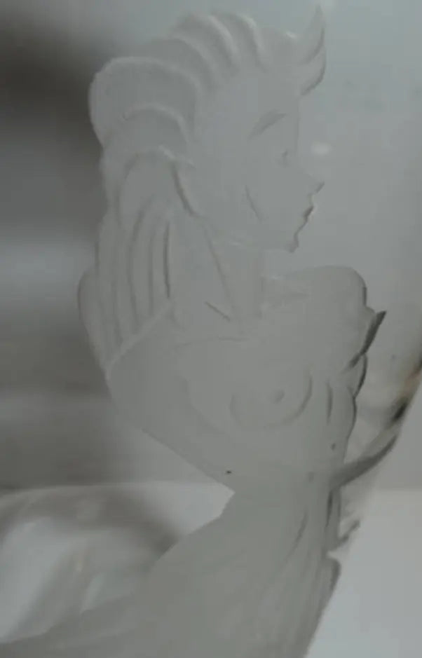 Vintage Tiffin #5859 Flip Vase — Sand Carved Nude Dancer (1940s)
