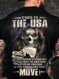 Men's 3D Skull Graphic T-Shirt (Short Sleeve, Crew Neck) Preowned